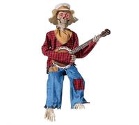 Funny Animated Dueling Banjo Skeletons,Animated Skeleton with Light,Halloween Banjo Playing Skeletons,Country Skeleton Musicians,Halloween Prop Decor for Indoor,Outdoor,Yard Lawn
