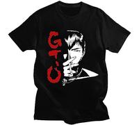 Funny Anime Great Teacher Onizuka T Shirt Men Short Sleeve GTO Manga Tshirt O-Neck Cotton Tee Top Japan Eikichi T-Shirt Black