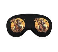 Funny Anime Monkey Giraffe Sleep Mask Lightweight Blindfold Eye Mask with Adjustable Strap for Men Women