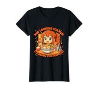 Funny Anime Ramen Girl - Not Looking for Men, Gaming & Manga T-Shirt