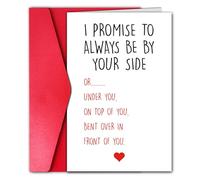 Funny Anniversary Card for Boyfriend Husband, Always Be By Your Side Card | Hilarious Gift for First Second Third Year Anniversary (Top or Under), I Promise to Always Be By Your Side Card