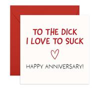 Funny Anniversary Card for Him, Boyfriend, Husband, Partner - To Suck - Humorous Gift for Spouse, Partner, Babe, Boys, Guys, Men - Fun Love Card, Valentines Day - Comes with Fun Stickers