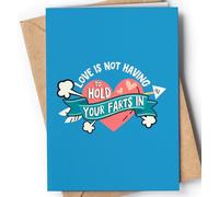 Funny anniversary card for him or her | Original anniversary present for husband, wife, girlfriend, boyfriend | Joke card for Valentine's Day for men or women | Love Is Not Having