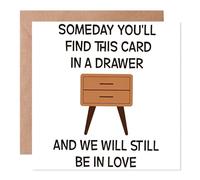 Funny Anniversary Card For Husband - Romantic Greeting Card for Husband, Boyfriend - Anniversary, Valentines Day Gifts, Just Because Love Note with Envelope, Sweet Gifts For Him Or Her