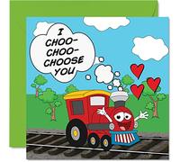 Funny Anniversary Card for Husband Wife Boyfriend Girlfriend - Choo Choo Choose - Joke Anniversary Card for Women Men Her Him, 145mm Valentines Day Greeting Cards Fiance Fiancee