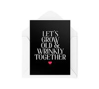 Funny Anniversary Card - Let's Grow Old & Wrinkly - Husband Wife Cards - Valentines Card - Girlfriend Boyfriend - Married Cards - CBH1454