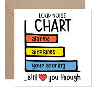 Funny Anniversary Card, Loud Noise Chart