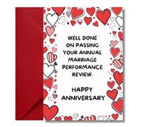 Funny Anniversary Card Wedding Or Relationship For Wife Husband Boyfriend Girlfriend Annual Performance Review Perfect For 1st 2nd 3rd 4th 5th 6th