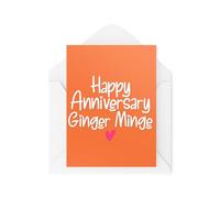 Funny Anniversary Cards - Happy Anniversary Ginger M*nge - Funny Redhead Joke Cards - Rude Anniversary Cards - Ginger Joke Card - CBH1899