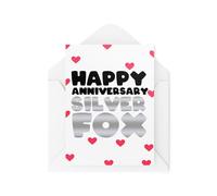 Funny Anniversary Cards - Happy Anniversary Silver Fox - Grey Hair Joke - Husband Cards - Boyfriend Cards - Flirty Cards - CBH1929