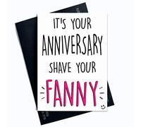 Funny Anniversary Cards Shave Your Fanny Novelty Cards Wife Girlfriend Adult Humour Cards Best Friend Card Funny Laughter Banter Rude PC353