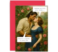 Funny Anniversary Cards, Undress Me With Your Words Romantic Novel Design, Hilarious Humorous Birthday Gift for Wife Girlfriend Husband Boyfriend Bestie, Valentines