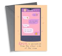 Funny Anniversary Valentines Card - Whatsapp Messaging Phone