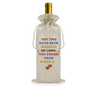 Funny Anniversary Wine Bottle Bag Anniversary Present for Him Her 20th Wedding Anniversary Wine Gift Bags Happy Anniversary Present for Wife Husband Couple His and Hers Gift Anniversary Wedding Gifts