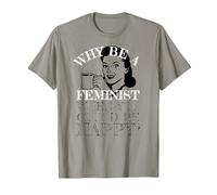 Funny Anti-Feminism Tees Retro Not A Feminist Humor Design T-Shirt, Men, Slate Grey, 3X-Large