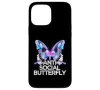 Funny ANTI SOCIAL BUTTERFLY collage art insect bug unique Case for iPhone 13 Pro Max