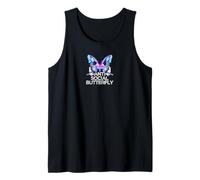 Funny Anti Social Butterfly Collage Art Insect Bug Unique Tank Top