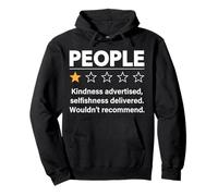 Funny Anti-social People One-Star Rating Meme Sarcasm Humor Pullover Hoodie