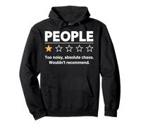 Funny Anti-social People One-Star Rating Meme Sarcasm Humor Pullover Hoodie