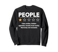 Funny Anti-social People One-Star Rating Meme Sarcasm Humor Sweatshirt