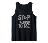 Funny Antisocial Depressed Fun Text Please Don't Talk to Me Tank Top