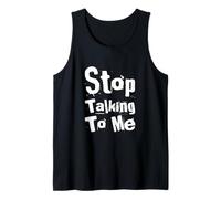 Funny Antisocial Depressed Fun Text Please Don't Talk to Me Tank Top