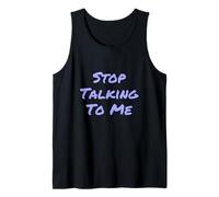 Funny Antisocial Depressed Fun Text Please Don't Talk to Me Tank Top