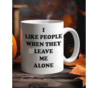 Funny Antisocial Mug | “I Like People When They Leave Me Alone” | Introvert Coffee Mug | Office Gift | Handmade in Cornwall |
