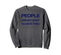 Funny Antisocial Quote with Neon Blue Sarcastic Humor Design Sweatshirt