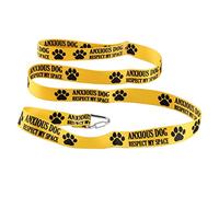 Funny Anxious Dog Leash - Respect My Space Walking Training Leash - Pet Lover Gift (Yellow)