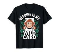 Funny Ape reading Is My Wildcard lover Book Reader Kid T-Shirt