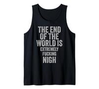 Funny apocalypse prophecy end is nigh dystopian war protest Tank Top