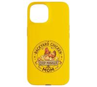 Funny Apparel Backyard Chicken Mom Coop Manager Farm Case for iPhone 15
