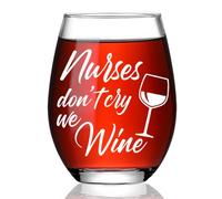 Funny Appreciation Gifts for Nurse, Friends,Sister,Healthcare Workers, RN, Student Nurses,Nurse Don't Cry We Wine Stemless Wine Glass,Thank You Nurses Gifts for Christmas,Graduation,Thanksgiving-89