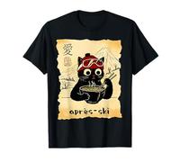 Funny Après cat Ski eats Ramen Japanese Kawaii Skiing T-Shirt