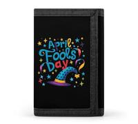 Funny April Fool's Day Casual Mens Credit Card Holder Wallets for Women Slim Durable Purse with ID Window
