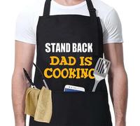 Funny Aprons for Men, Bbq Apron with 3 Pockets, Adjustable Bbq Aprons for Men Funny, Barbecue Aprons for Dad Son Father Husband, Christmas Gifts for Men