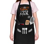 Funny Aprons for Women Cooking Apron with Pockets, Kitchen Baking BBQ Chef Bib Aprons, Birthday Christmas Housewarming Mother's Day Gifts Thanksgiving Gift for Wife Mom Sister Aunt Grandma Girlfriend