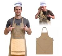 Funny Aprons with Chef Hat, BBQ Apron Funny with Towel | Durable Stain-Resistant, UK Chef Prank Prop, Novelty Gag Gift for Christmas, Halloween, Birthday, Cooking, Baking, Party