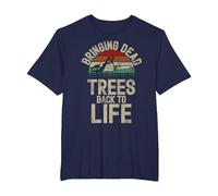 Funny Arborist Saying for Tree Surgeon Forester & Lumberjack T-Shirt, Men's Big and Tall, Navy Blue, 4X Tall