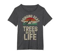 Funny Arborist Saying for Tree Surgeon Forester & Lumberjack T-Shirt, Women's Plus, Dark Heather Grey, 1X