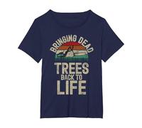 Funny Arborist Saying for Tree Surgeon Forester & Lumberjack T-Shirt, Women's Plus, Navy Blue, 5X