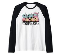 Funny Arcade Claw Machine Prize Grabber Raglan Baseball Tee