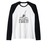 Funny Archaeologist Digging Excavation History Raglan Baseball Tee