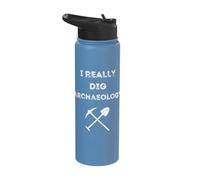 Funny Archaeologists Historians I Really Dig Archaeology Stainless Steel Insulated Water Bottle