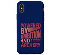 Funny Archer Hunting Humor Powered by ambition and Archery Case for iPhone X/XS