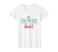 Funny Archery Target Humor, Archer Design Value Graphic T-Shirt, Women, White, XS