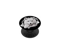 Funny Arctic Fox Peeking Cute Zoo Animal Lover PopSockets Adhesive PopGrip
