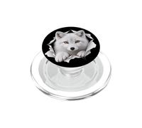Funny Arctic Fox Peeking Cute Zoo Animal Lover PopSockets PopGrip for MagSafe