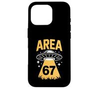 Funny Area 67 UFO Alien Viral Slang Conspiracy Gen Z Humor Case for iPhone 16 Pro